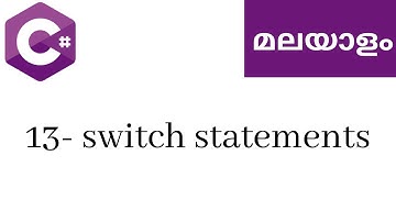 13.  switch statements | Learn C# Malayalam | C# Malayalam tutorial
