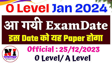 The official date has come, which date is which exam O Level A level | Exam Date for O Level / A ...