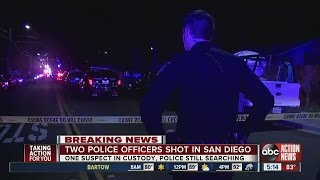 Two police officers shot in San Diego