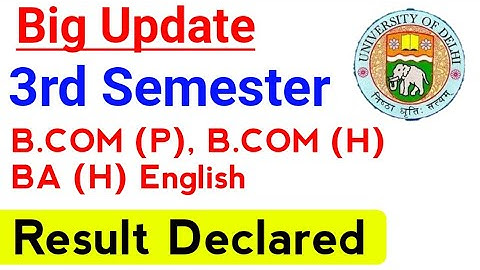 Du SOL Third Semester Result Declared | SOL 3rd Semester Result Declared Nov/Dec Exam 2021