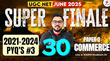 UGC NET Commerce Classes 2025 | UGC NET Commerce Previous Year Questions #3 By Shubham Sir