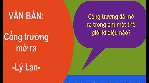 Tóm tắt nội dung văn bản cổng trường mở ra