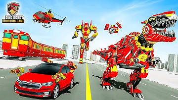 Dino Robot Car Transform War of Robot 2023 - Android iOS Gameplay