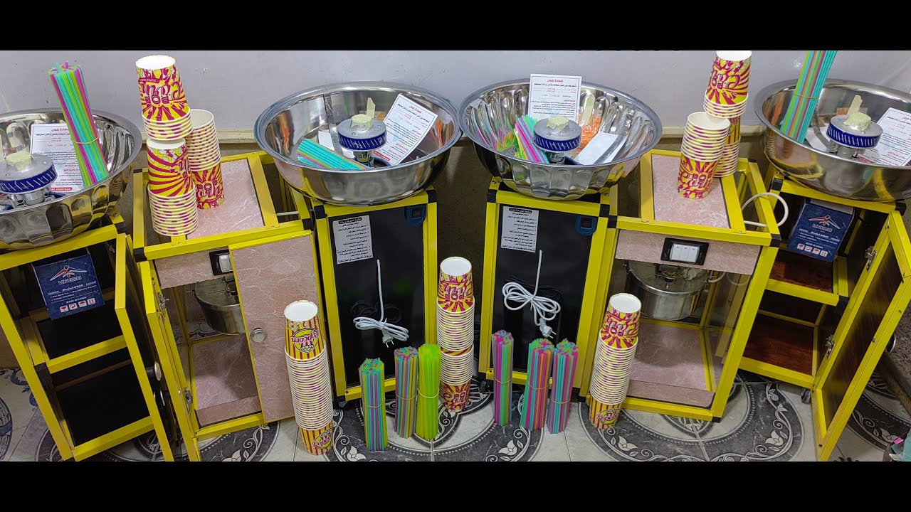 ماكينات غزل بنات وماكينات فشار بأنواعهم من مصنع مصطفي سليمان وكمان هداية كتير 01000538303