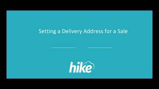 Setting a Delivery Address for a Sale