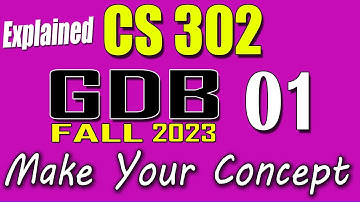 CS302 GDB 1 Solution 2023 | CS302 Fall 2023 GDB