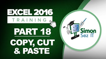 Excel 2016 for Beginners Part 18: How to Cut, Copy and Paste Data