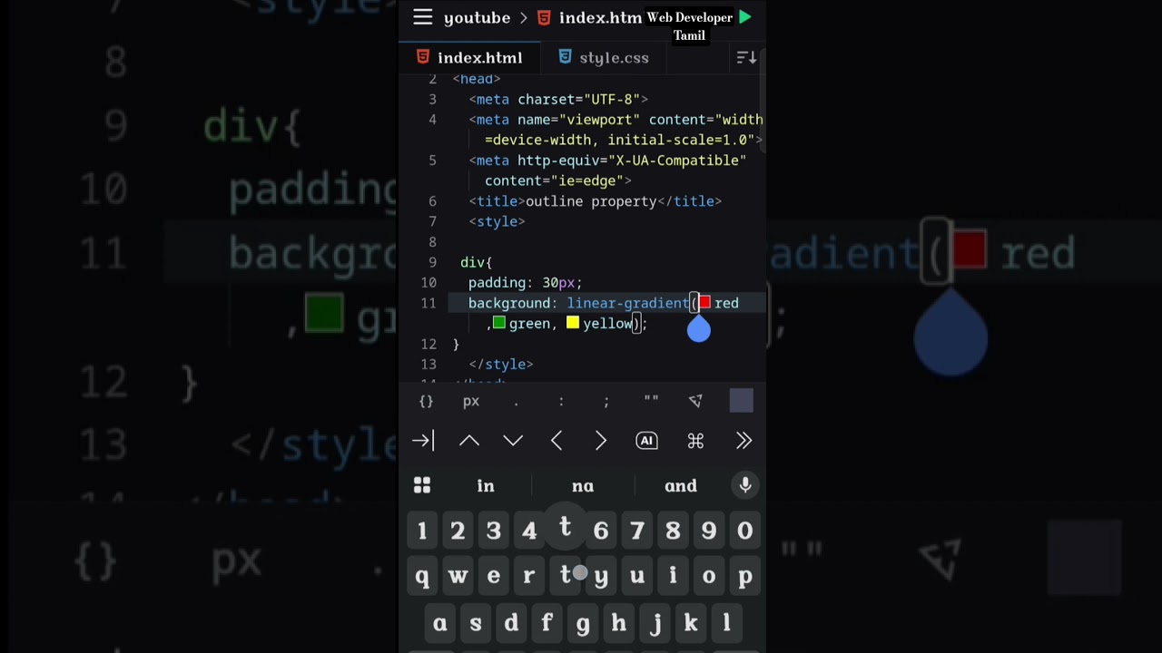 CSS Linear-Gradient Explained in Tamil | Background Color Trick   