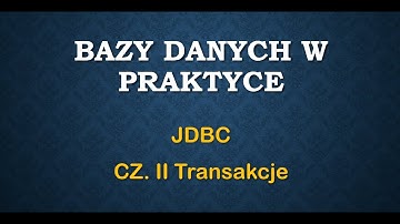 Podstawy JDBC Java #2