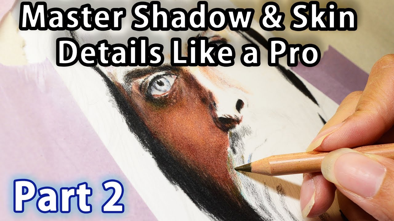 How to Draw Realistic Skin & Shadows with Colored Pencils | Portrait ...