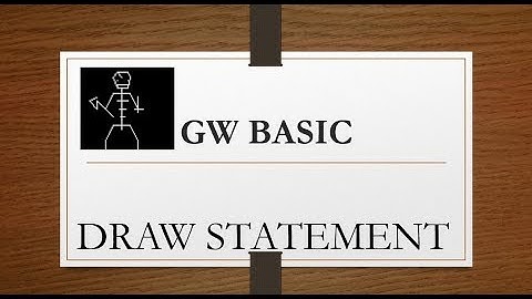 Draw statement in GW BASIC| How to use Draw statement in gw basic| Draw statement ka istamal