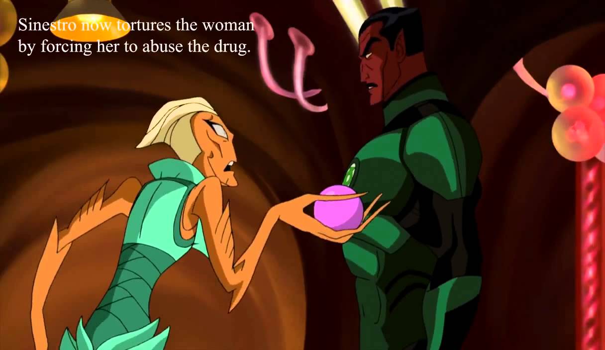 Green Lantern: First Light drug abuse torture scene