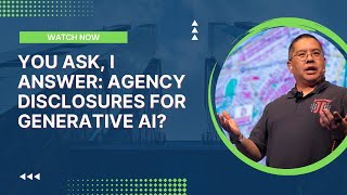 You Ask, I Answer: Agency Disclosures for Generative AI? by Christopher Penn 33 views 10 days ago 3 minutes, 33 seconds