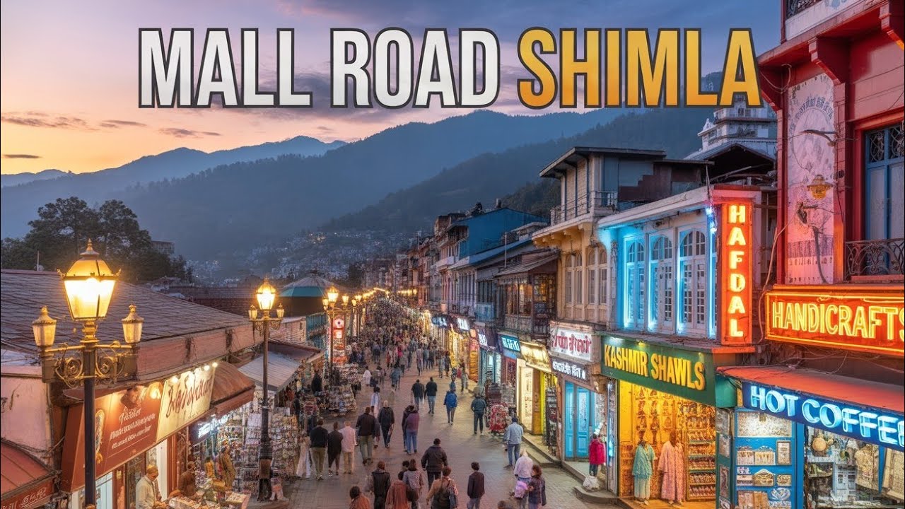 Shimla Mall Road!! Lift to Ridge!! Scandal point!!Mall road!! Ridge!!Chirst Church!!