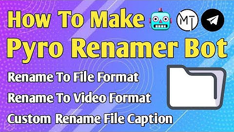 How To Make Renamer Bot Telegram #motech #renamerbot #bot