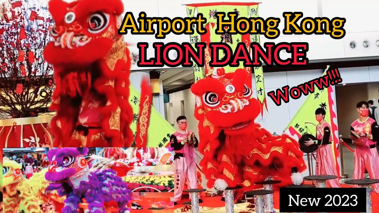 Lion Dance || 2023 Chinese New Year Lion Dance at Hong Kong International Airport #Barongsai