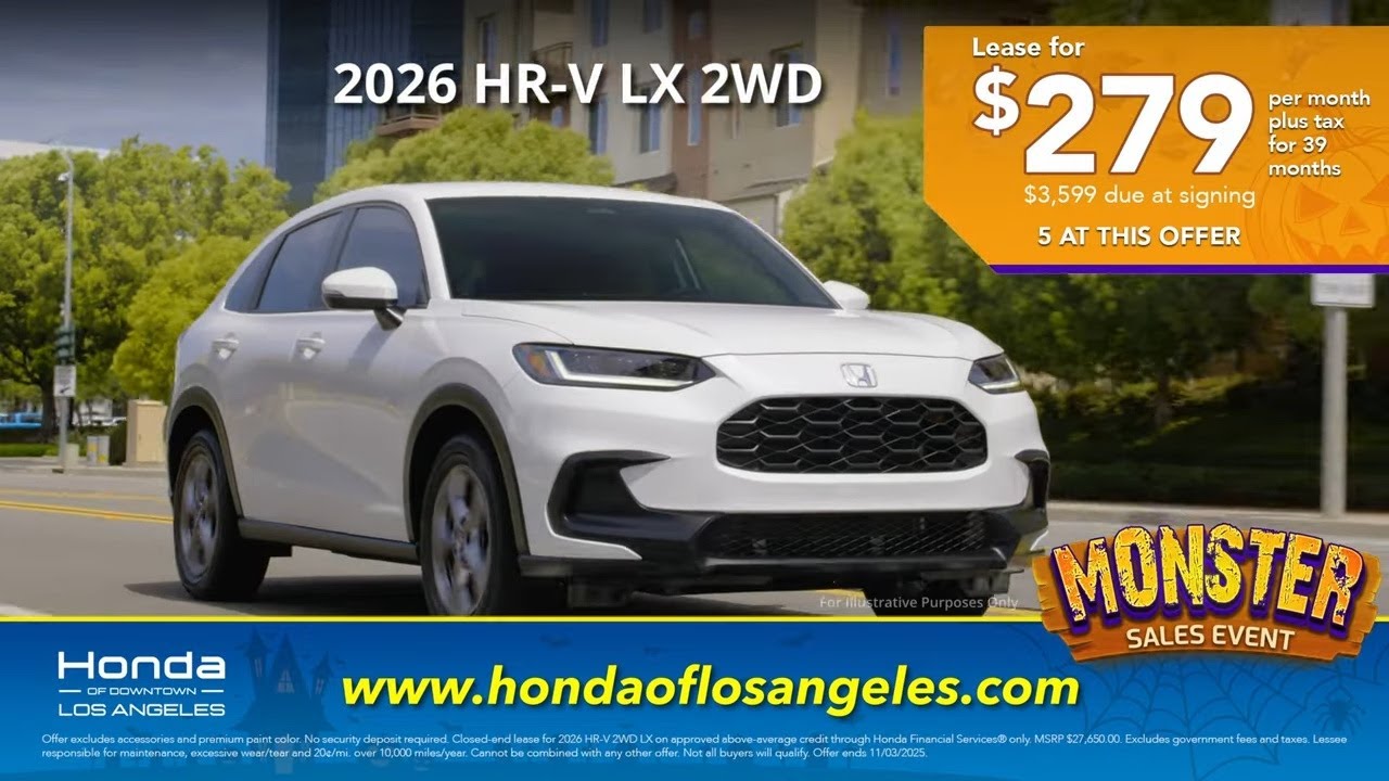 2025 Honda Civic, Accord & 2026 HR-V Lease Specials | Honda DTLA