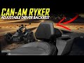 Canam ryker 1up adjustable driver backrest