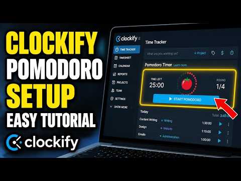 How to setup the Pomodoro method in Clockify for tracking focus time - Easy Tutorial
