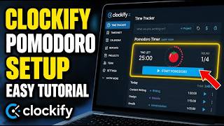 How to setup the Pomodoro method in Clockify for tracking focus time - Easy Tutorial