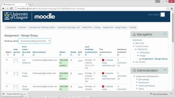 Moodle - Assignment: Using a Grading Worksheet