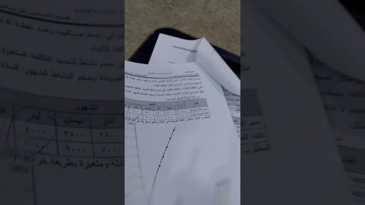 شرح محاسبة إدارية موضوع (فصل التكاليف المتغير و الثابت) مرحلة رابعه كورس اول 