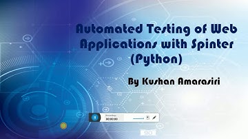 Test automation of web applications with Splinter