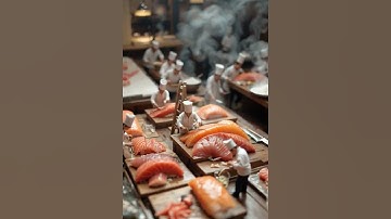 Mini Chefs Making Giant Sushi 🍣 | Mind-Blowing AI Art