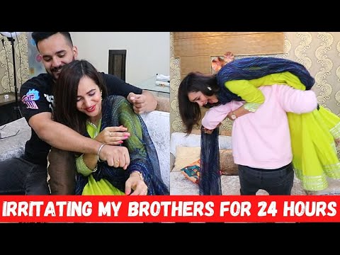 IRRITATING my BROTHERS for 24 Hours 😝 (Rakhi Special)
