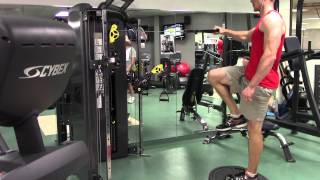 Bosu One Leg One Arm High Cable Row