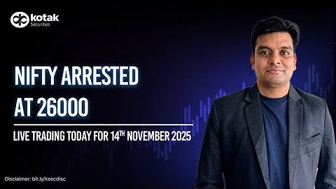 🔴 [Live] - Live Trading Today | Nifty Arrested at 26000| 14th Nov| Kotak Neo