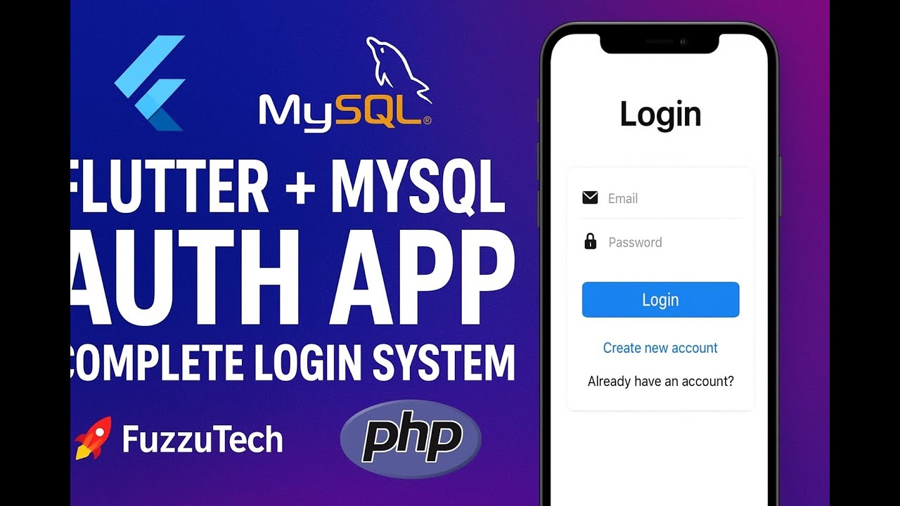 Build Flutter Login & Register App with MySQL + PHP | Complete ...