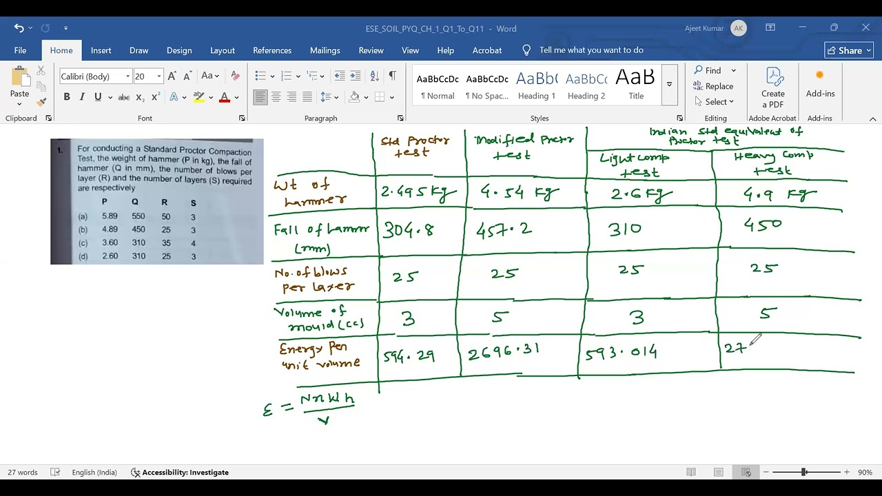 Soil Mechanics CH-4 ESE PYQ Q1 To Q3