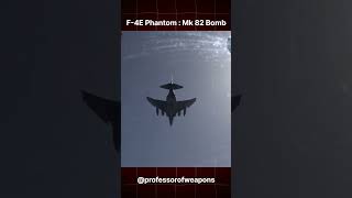 F-4E Phantom Power: Mk 82 Bomb Drops &amp; Explosions! #F4EPhantom #FighterJet #AirStrike #shorts