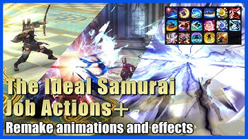 【FFXIV】The Ideal Samurai Job Actions Mod+ preview