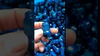 blue wheel nut blue wheel nut