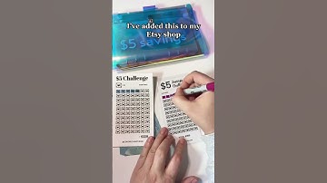 My new laminated $5 savings challenge. Available in my Etsy shop