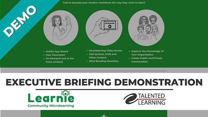 Learnie Community Microlearning Executive Briefing Demonstration