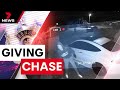 A Bayside home owner gives chase to would-be car thieves | 7 News Australia