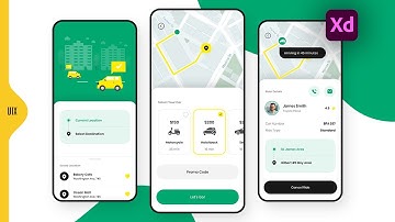 Ride Sharing App UI Design | Taxi Mobile App Design & Prototyping