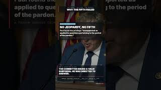 It Does Not Rewrite History — The Pardon That Cost Fauci the Fifth #shorts