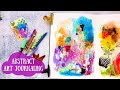 Abstrakte Art Journal Seite mit Neocolor Kreiden