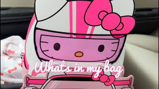 Whats in my hello kitty bag 💕#hellokittyandfriends #whatsinmybag #hellokittyaddict