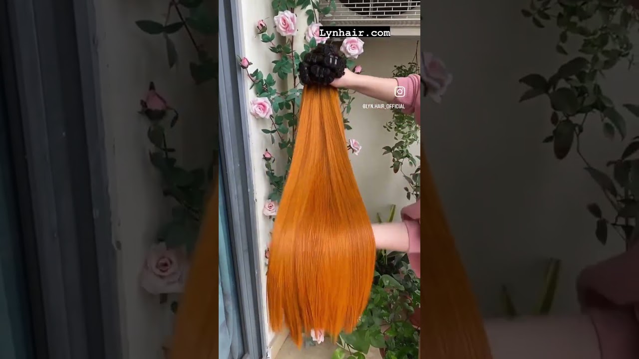 Vietnamese Ombre weave orange human hair bundles