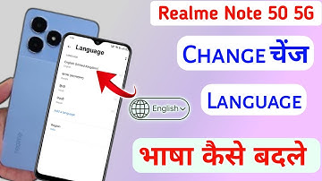 How to Change Language in Realme Note 50 me language kaise change kare/Realme Note 50