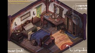TIMELAPSE: Medieval Bedroom interior (Day 1-5) - Environment Concept Art