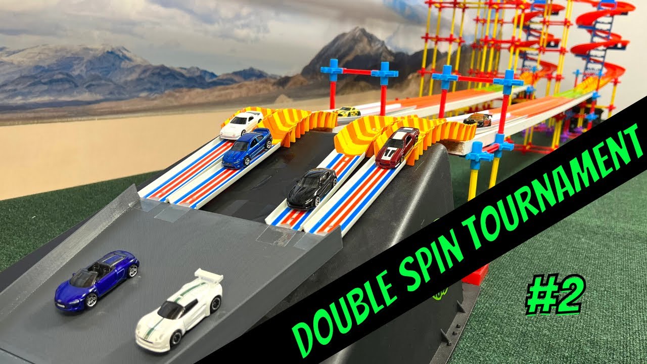 DIECAST CARS RACING TOURNAMENT DOUBLE SPIN TRACK RACE DAY 2 YouTube