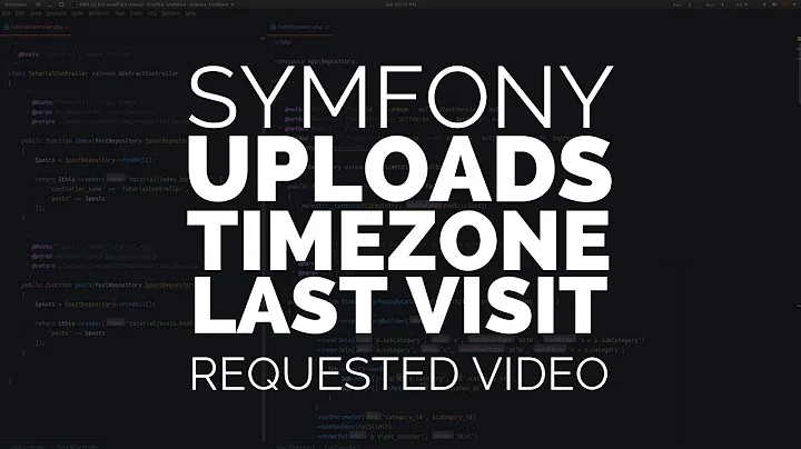 Symfony 4: Upload Images/Timezone stuff/User Last Visit