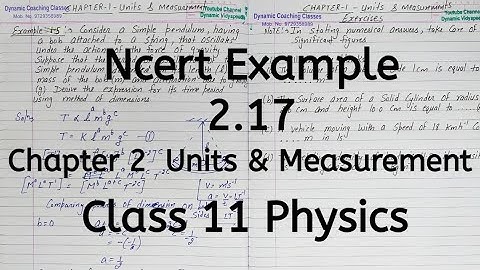 Ncert Example 1.5 | Chapter 1 | Units and Measurement | Class 11 Physics