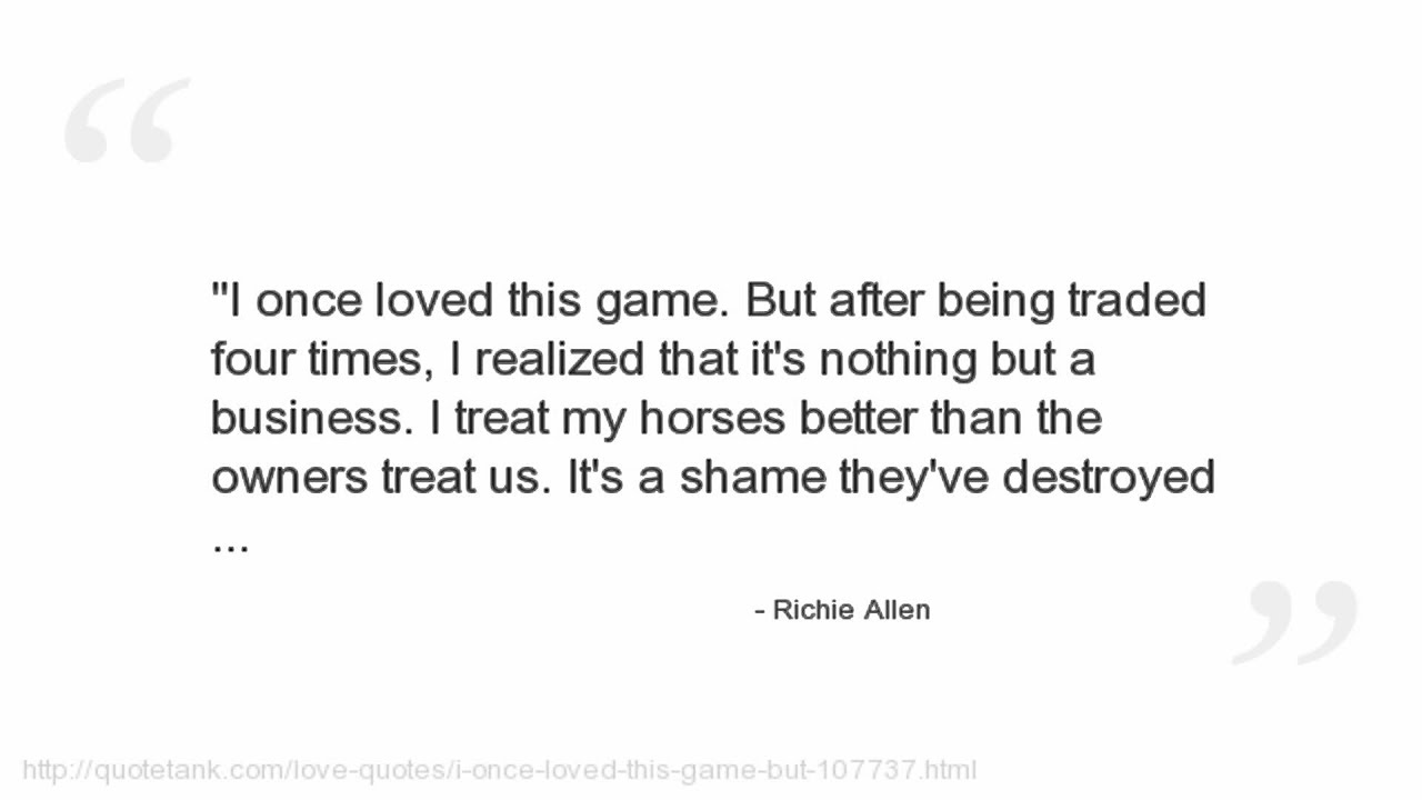 Richie Allen Quotes - YouTube